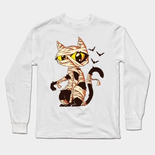 Mummy Cat - Halloween Long Sleeve T-Shirt